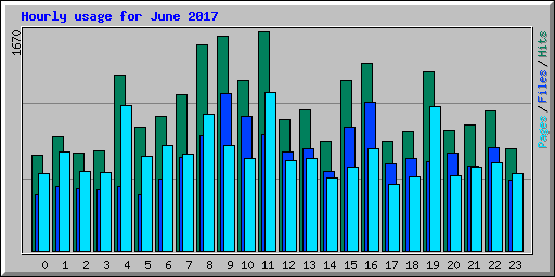 Hourly usage for June 2017