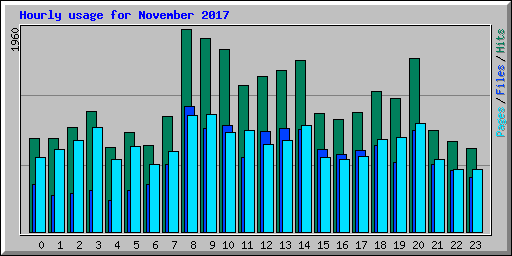 Hourly usage for November 2017